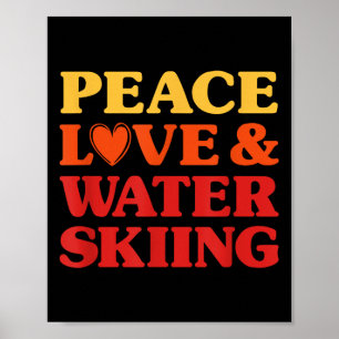 Poster Ski Nautique J'adore Le Ski Nautique Pour Les Femm