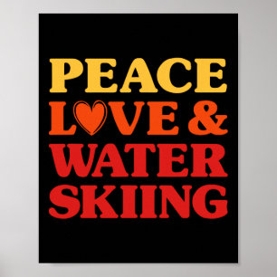 Poster Ski Nautique J'adore Le Ski Nautique Pour Les Femm