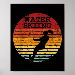 Poster Ski nautique Rétro Ski aquatique Vintage Ski nauti