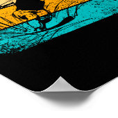 Poster Ski nautique rétro vintage (Coin)