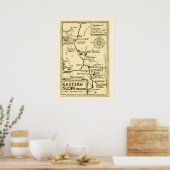 Poster Ski New Hampshire - Versant Est (Cuisine)