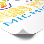 Poster Ski Nubs Nob Michigan Vacances ski (Coin)