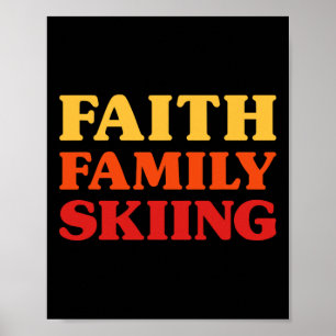 Poster Ski Pour Hommes Ski Pour Femmes Foi Famille Ski