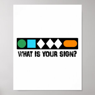 Poster Ski Quel Est Votre Signe Drôle Skieur Hommes Planc