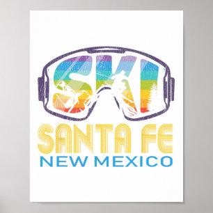 Poster Ski Santa Fe Nouveau-Mexique Vacances de ski