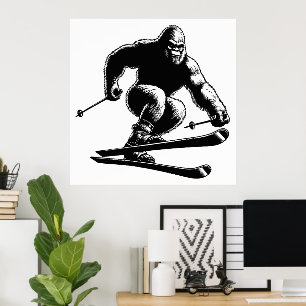 Poster Ski Sasquatch
