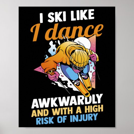Poster Ski Skieur Ski  (Devant)