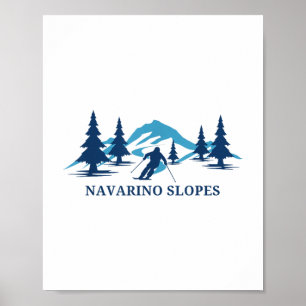 Poster Ski Station de ski de Navarino Slopes Wisconsin Sk