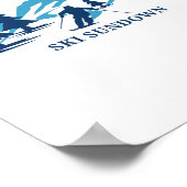 Poster Ski Sundown Connecticut Ski Resort Skiing Skier  (Coin)