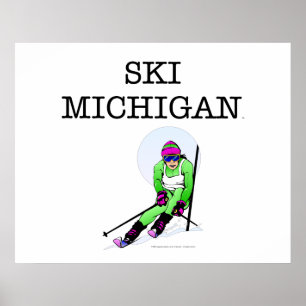 Poster Ski SUPÉRIEUR Michigan