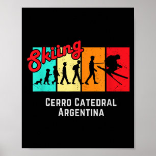 Poster Ski t cerro catedral argentine pour hommes et femm