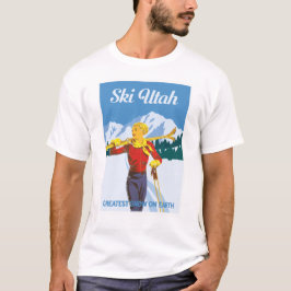  Poster Ski Utah T-shirt