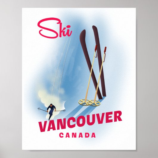 Poster Ski Vancouver Canada Géant Café Mug (Devant)