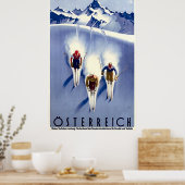 Poster Ski vintage d'Österreich (Cuisine)