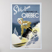 Poster Ski vintage Québec (Devant)