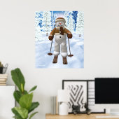 Poster Ski Vintage Snowman (Bureau à domicile)