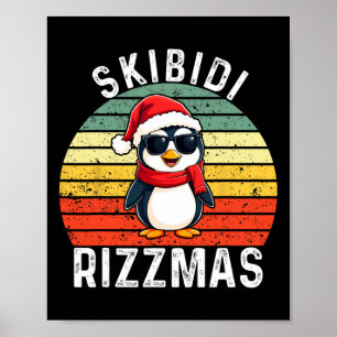 Poster Skibidi Rizzmas Bonhomme de Neige Charisme Enfant