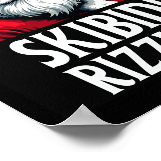 Poster Skibidi Rizzmas Joyeux Noël Père Noël (Coin)