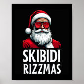 Poster Skibidi Rizzmas Joyeux Noël Père Noël (Devant)