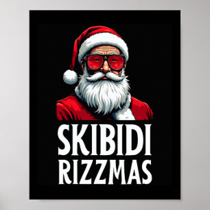 Poster Skibidi Rizzmas Joyeux Noël Père Noël