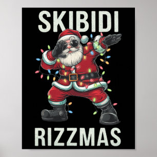 Poster Skibidi Rizzmas Noël Père Noël Joyeux Rizz M