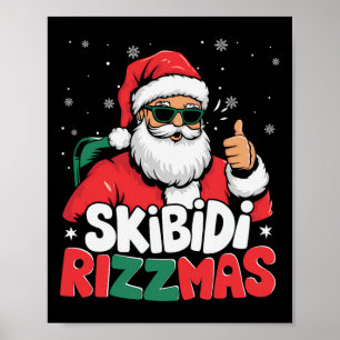 Poster Skibidi Rizzmas Noël Père Noël Joyeux Rizz M