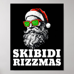 Poster Skibidi Rizzmas - Père Noël Bruh Noël Tee Rizz Th