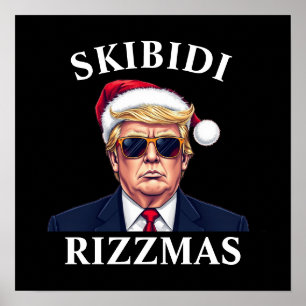 Poster Skibidi Rizzmas Rendre Noël grand à nouveau Noël
