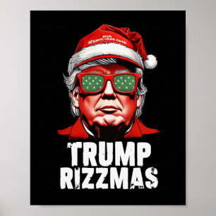 Poster Skibidi Trump Rizzmas Noël Rizz Père Noël C