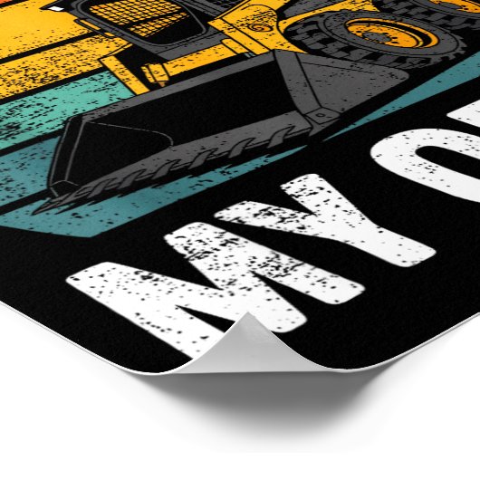 Poster Skid Steer Operator Construction Heavy Equipment J (Coin)