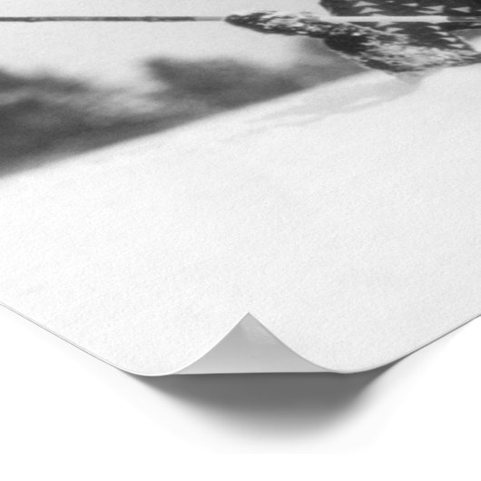 Poster Skier féminin 2 (Coin)