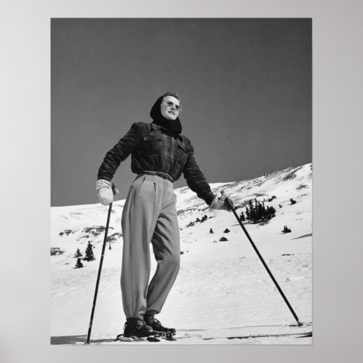 Poster Skier femme (Devant)