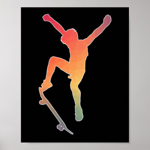 Poster Skier garçon Skate  Pour les amateurs de skateboar