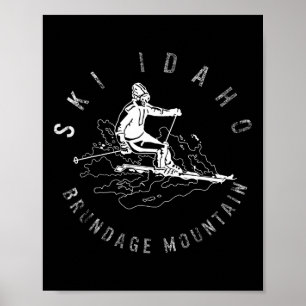Poster Skier Idaho Brundage Mountain Ski Snowboard Montag