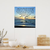 POSTER SKIES BLEUS MATTHEW 11:28 DESIGN PHOTO DE LEVER (Cuisine)
