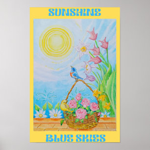 POSTER SKIES BLEUS SOLEIL
