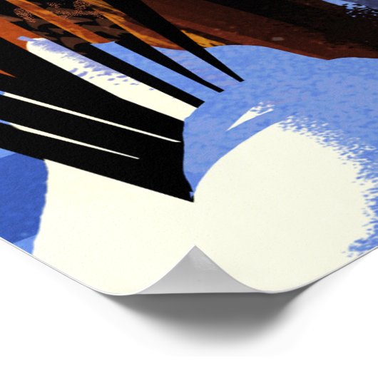 Poster Skieur de fond. (Coin)