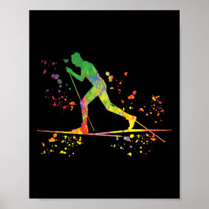 Poster Skieur de fond Ski nordique Xc _18