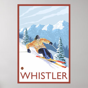 Poster Skieur de neige - Whistler (C.-B.) Canada