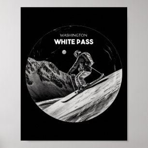 Poster Skieur P Washington Ski Skiing