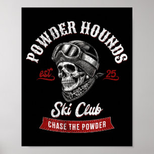 Poster skieurs de freestyle powder hounds hiver