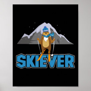 Poster Skiever Ski de fond Sports d'hiver Biathlo