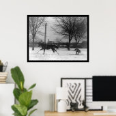 Poster Skiing Behind Horse Washington, DC 1919 (Bureau à domicile)