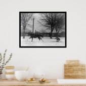 Poster Skiing Behind Horse Washington, DC 1919 (Cuisine)