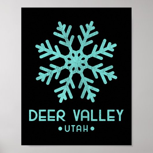 Poster Skiing Femmes Deer Valley Utah (Devant)