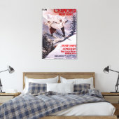 Poster Skiing Promotion Canvas Afdruk (Insitu (Slaapkamer))