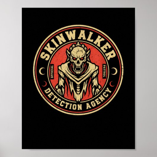 Poster Skinwalker Detection Agency Funny Cryptid Skinwalk (Devant)