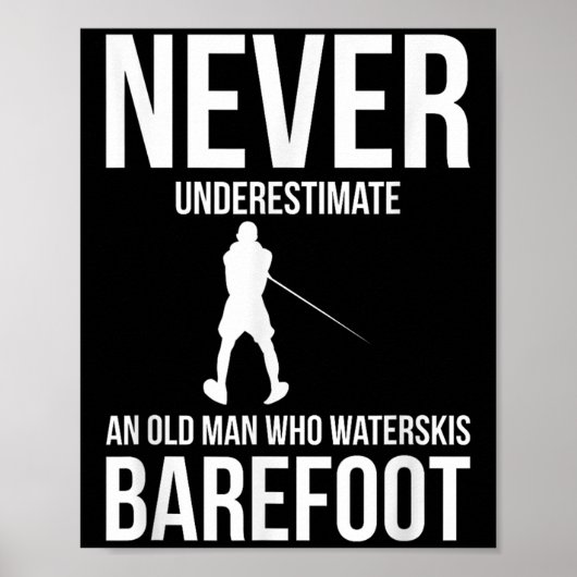 Poster Skis nautiques ski barefoot  (Devant)