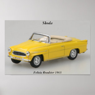Poster Skoda Felicia Roadster 1963 Imprimer