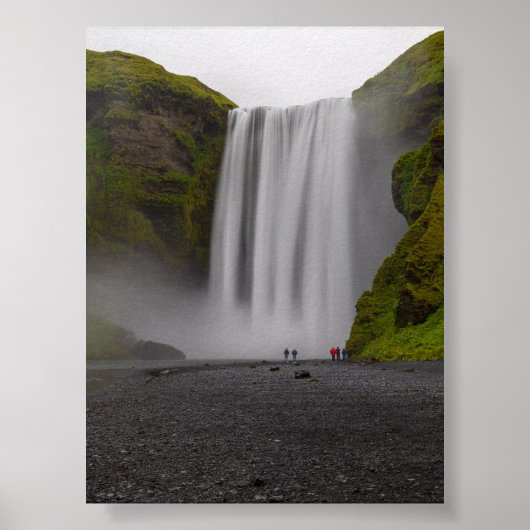 Poster Skofafoss waterfall (Devant)